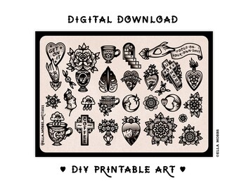 Blackwork Flash Etsy