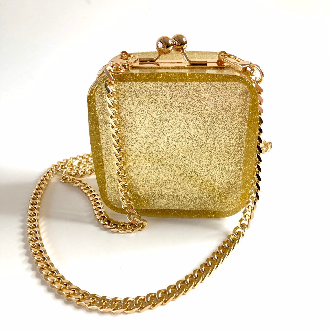Gold Resin Chain Bag | Etsy