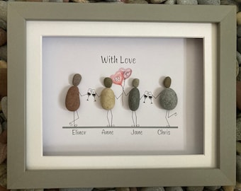 Birthday pebble art. Personalised birthday gift. Friend birthday pebble picture