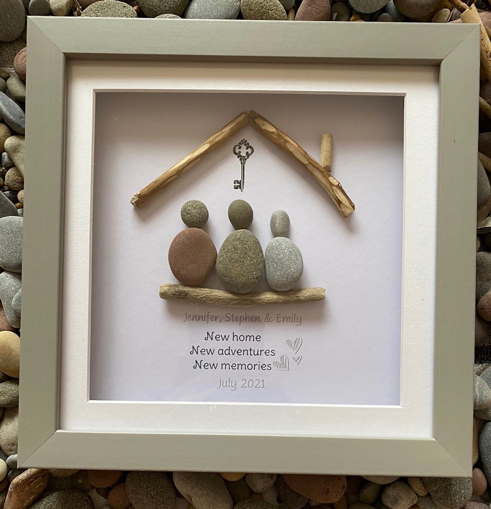Pebble Art New Home. 10x8 Personalised Pebble Picture, Moving or New ...