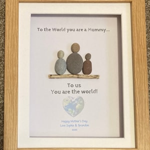 Mother’s Day pebble art. Personalised Mother’s Day gift. Special mum
