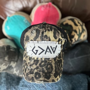 God is Greater than Highs and Lows | Criss Cross Pony Tail Back | Patch Hat | Christian Gift | Faith | Inspirational | Trucker Hat