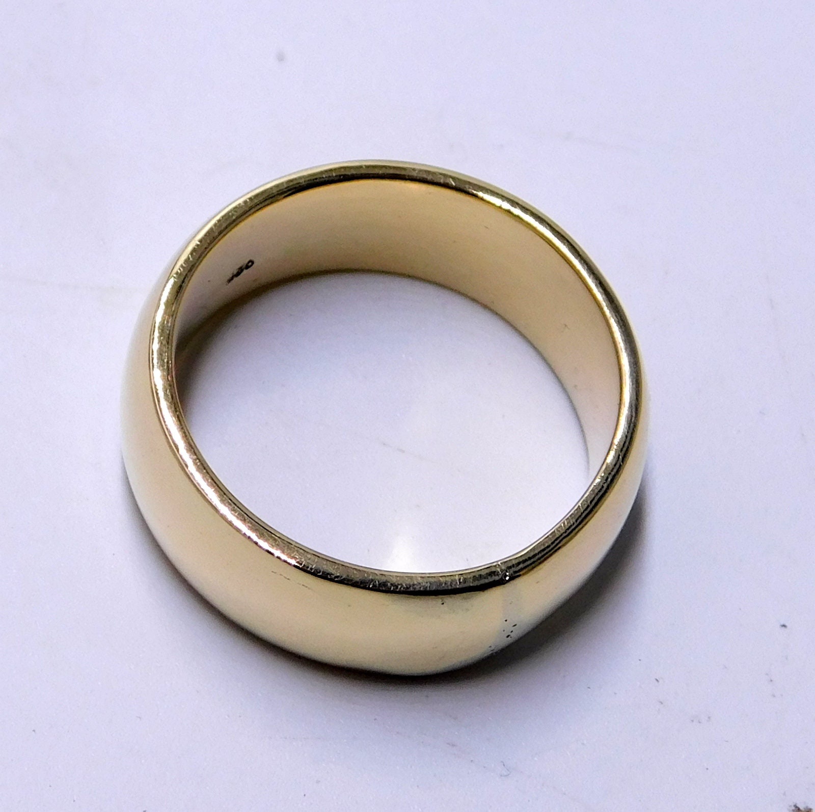 Polished Brass Wedding Bandsolid Brass Bandmodern Gold Brass Etsy UK