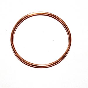 Thick copper bangle, pure Copper stacking bangle, Handmade copper jewelry, Round copper bangle, Copper wedding gift (Bangle Thickness 4 MM)