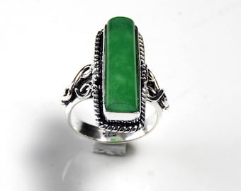 Genuine jade Sterling Silver jewelry handmade Ring