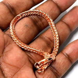 Copper Chain Bracelet,Pure Copper Wheat chain Bracelet,Solid jewelry Copper Chain, Wheat chain Gift for Viking jewelry Eco friendly chain