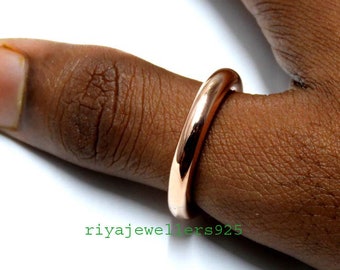 Pure Copper Band Ring: 3mm Thick Round Ring