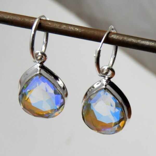 V3 Jewelry Set of Three Sterling Silver with Mystic Opal Topaz, Mercury Opal Topaz and White Topaz Stud Earring main image 1