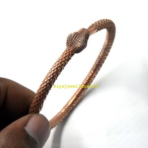 Ouroboros ormkoppararmband: Massivt koppararmband