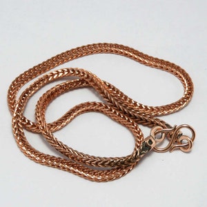 100 % Copper Chain necklace Pure Copper Wheat chain Solid jewelry Chain Wheat chain  Gift for Viking jewelry Eco friendly chain