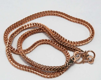100 % Copper Chain necklace Pure Copper Wheat chain Solid jewelry Chain Wheat chain  Gift for Viking jewelry Eco friendly chain