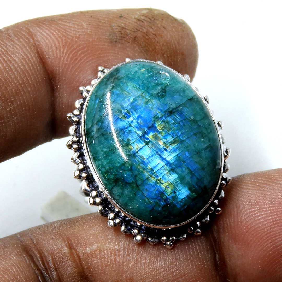 Anello Chic In Argento Alla Fluorite Verde - Foto 4