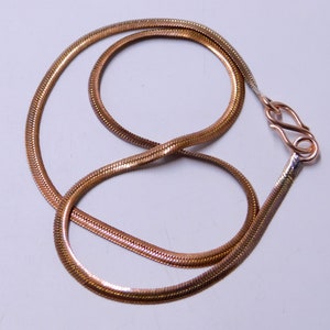 Pure Copper Herringbone Chain Necklace (1.2 x 3 mm)