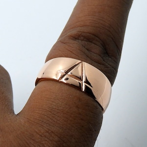 Pure Copper Ring, Name Copper Band Ring, Name Engagement Ring, Copper Ring ,Copper Wedding Band ,Copper Wood Ring ,Cocobolo Ring
