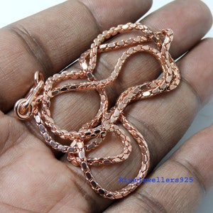 Kupfer Box Kette, zierliche quadratische Box Kette, Box Kette Halskette für Männer Frauen, reine Kupfer Kette Halskette, Dicke der Kette 2 mm
