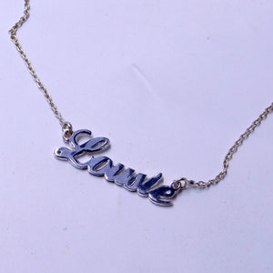 Sterling Silber Namen Halskette, individuelle zierliche Halskette, personalisierte Schmuck, Geschenk für Mama, personalisiert, Geschenke für sie