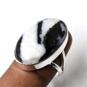 White Buffalo Turquoise Ring, Buffalo Turquoise Sterling Silver Handmade Ring, Natural Buffalo Turquoise Ring, Gift for Her