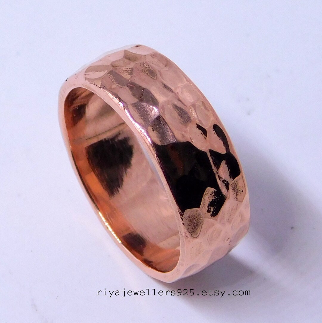 Hammered Copper Band ,pure Copper Rings, Stackable Rings, Copper Ring