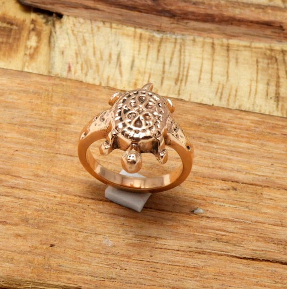 14k Solid Gold Tortoise Ring Turtle Ring Animal Ring Good Luck Ring Women  Handmade Statement Jewelry Sterling Silver Turtle Ring - Etsy