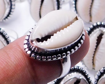Natural Money Cowrie Sea shell ring,handmade ring, gift ring, Natural Sea shell ring, boho ring,women's ring,statement ring