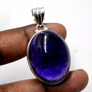 Amethyst Pendant Necklace ,925 Sterling Silver Gemstone Pendant,Natural Stone Pendant