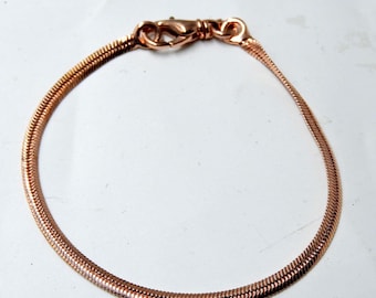 Pure Copper Herringbone Bracelet, Everyday Wear