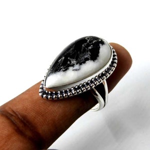 White Buffalo Turquoise In Sterling Silver Ring