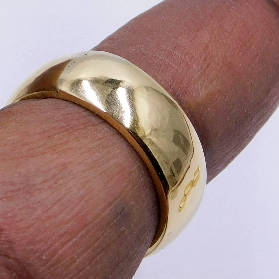 Polished Brass Wedding Bandsolid Brass Bandmodern Gold Brass Etsy UK