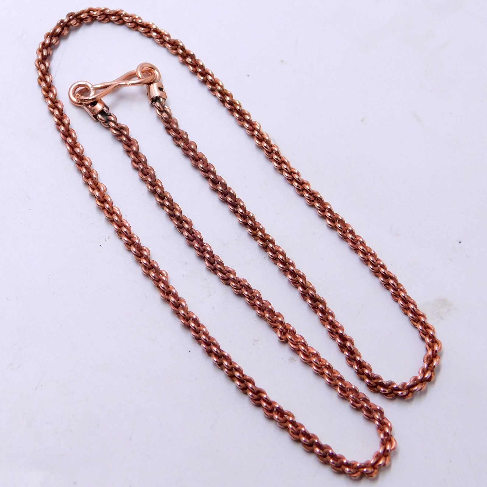 Copper Chain Necklace Pure Copper Rope Chain Handmade Jewelry