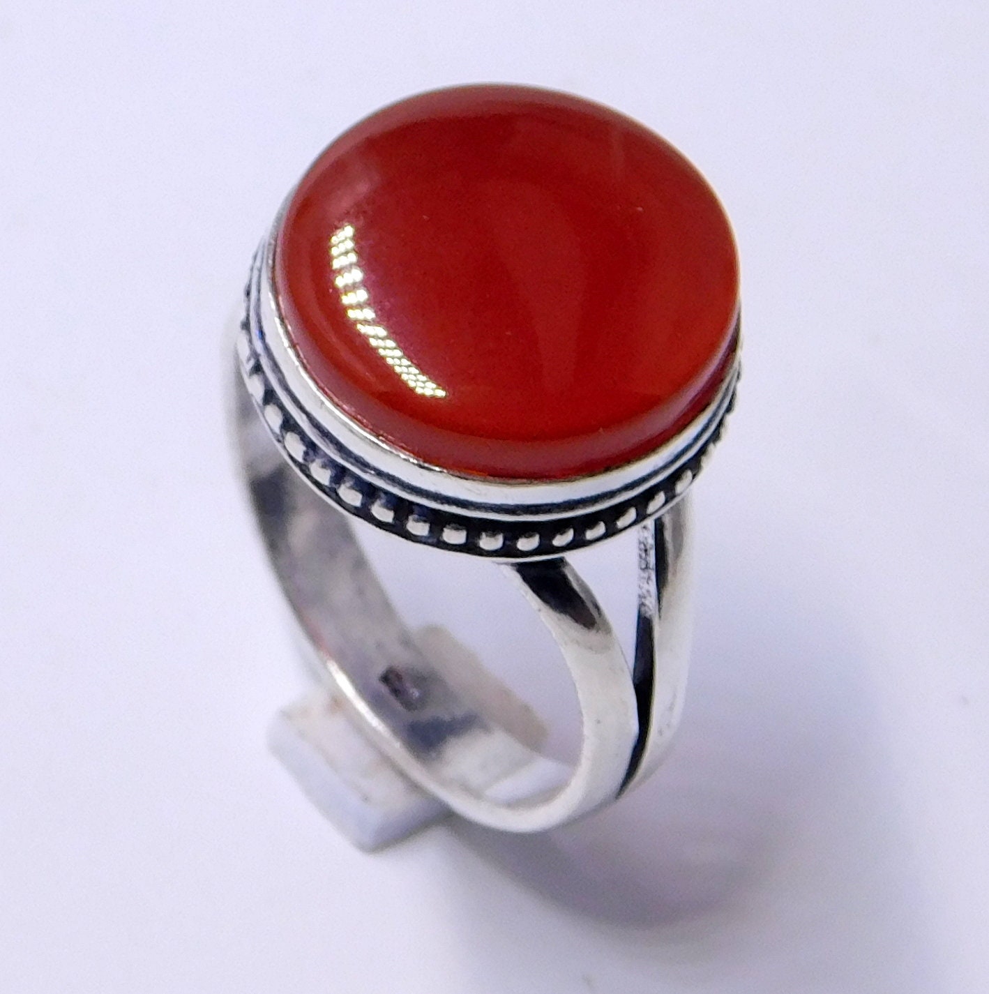 Natural Carnelan Rng, 925 Sterlng Slver Rng, Oval Gemstone Rng Natural Carnelan Rng, 925 Sterlng Slver Rng, Oval Gemstone Rng