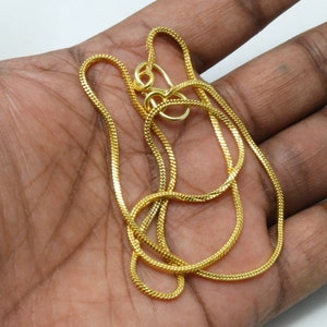 22K Solid Yellow Gold Foxtail Chain Necklace,Gold Filled Chain, Foxtail Jewelry, Foxtail Necklace, Women