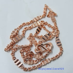 Handmade Copper Curb Chain Necklace,Men Copper ,Women Copper ,Pure Copper Chain Necklace,Women Chain,Curb Chain,Summer Jewelry, Gift for him