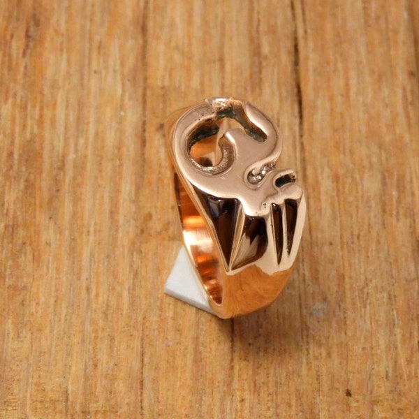 Pure Copper Om Ring, Om Signet Ring, Pinky Ring, Copper Signet Ring,Om Copper Ring,Men Ring ,Statement Rings