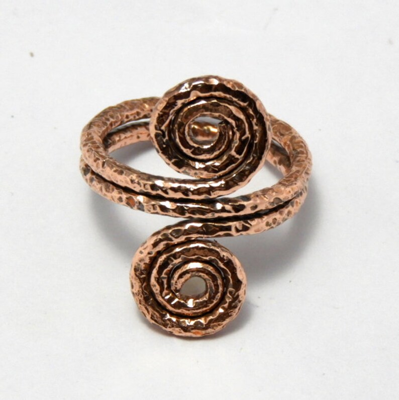 100 Pure Copper Ring Copper Spiral Ring Handmade Spiral Etsy