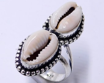 Natural Money Cowrie shell ring,handmade ring, gift ring, Natural Sea shell ring, boho ring,women's ring,statement ring