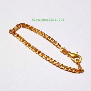 18K Gold Filled Curb Chain Anklet, Gold Chain Anklet,4 mm Thick Curb Chain Bracelet, Miami Cuban Chain Anklet , Gold Anklet For Women