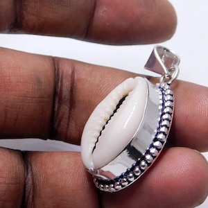 Money Cowrie Sea shell Pendant ,handmade Pendant, gift Pendant, Natural Sea shell Pendant