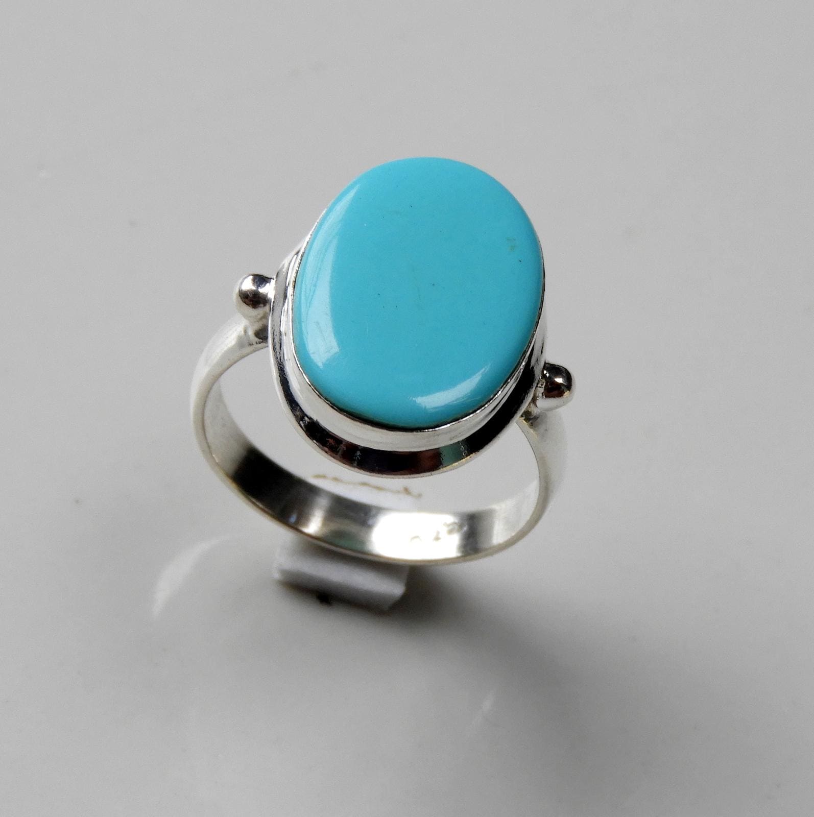 Genuine Arizona Turquoise Ring in 925 Sterling Silver - Etsy