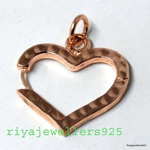 Heart Hammered Pendant,Pure Copper Heart Hammered Pendant,Etch Love Heart Copper Pendant-Copper Jewelry-Necklace Pendant