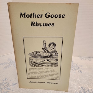 Mother Goose Rhymes vintage paperback book 1961 by Americana Review