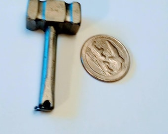 Pendant hand forged iron Miniature &quot;Thor&quot; Hammer pendant