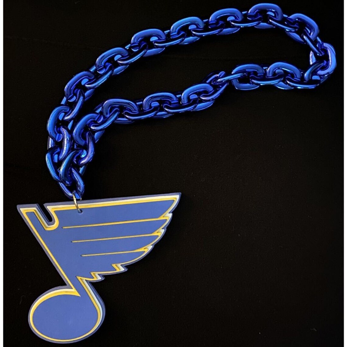 NHL St. Louis Blues Royal Blue Chain Necklace w/ Foam Etsy