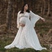 Maternity Photoshoot Dress for Pregnancy Photography sessions Boho White Lace One size fits all 
