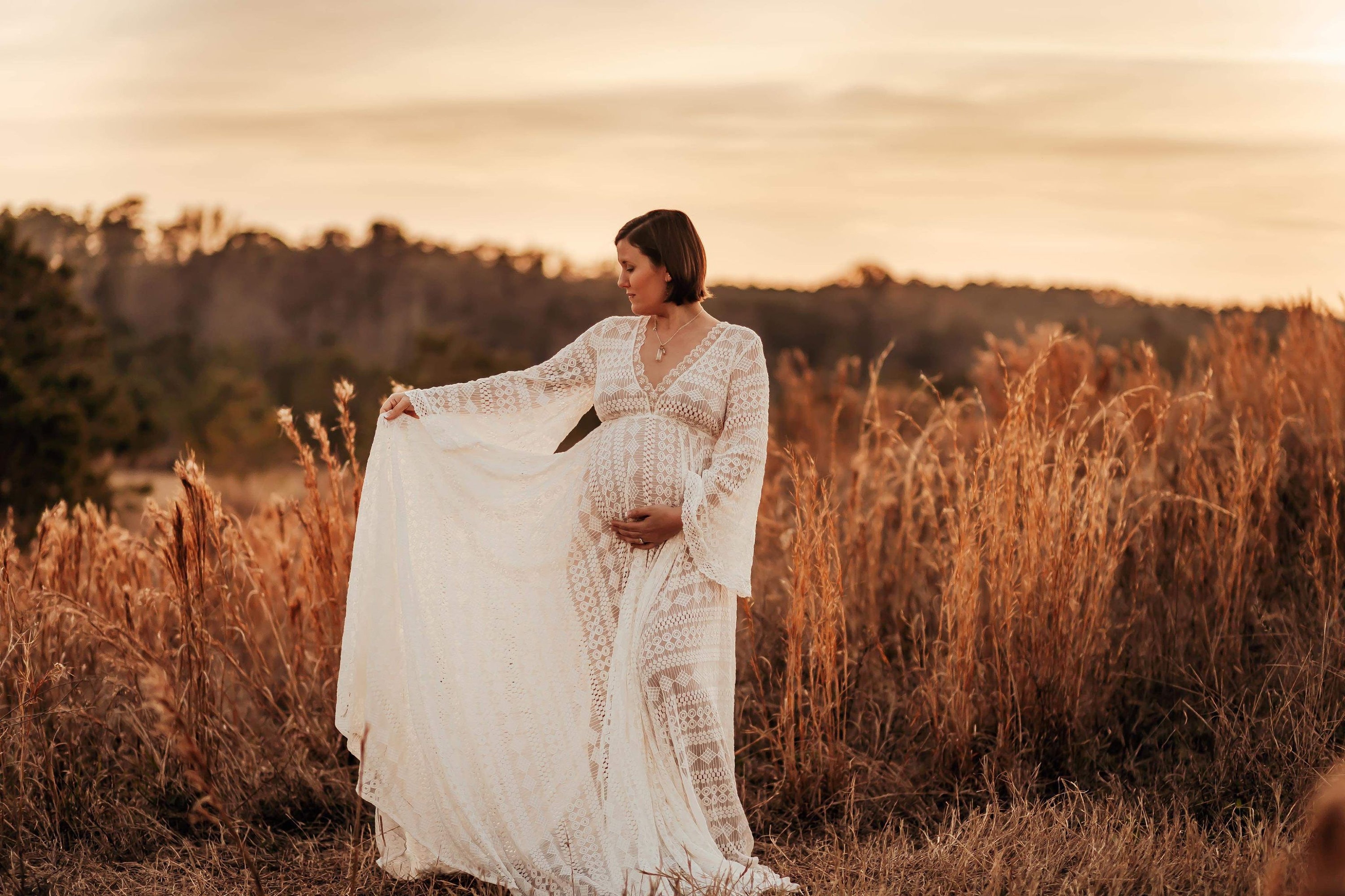 RENTAL/HIRE Maternity / Photoshoot Dress Boho White Lace One Etsy