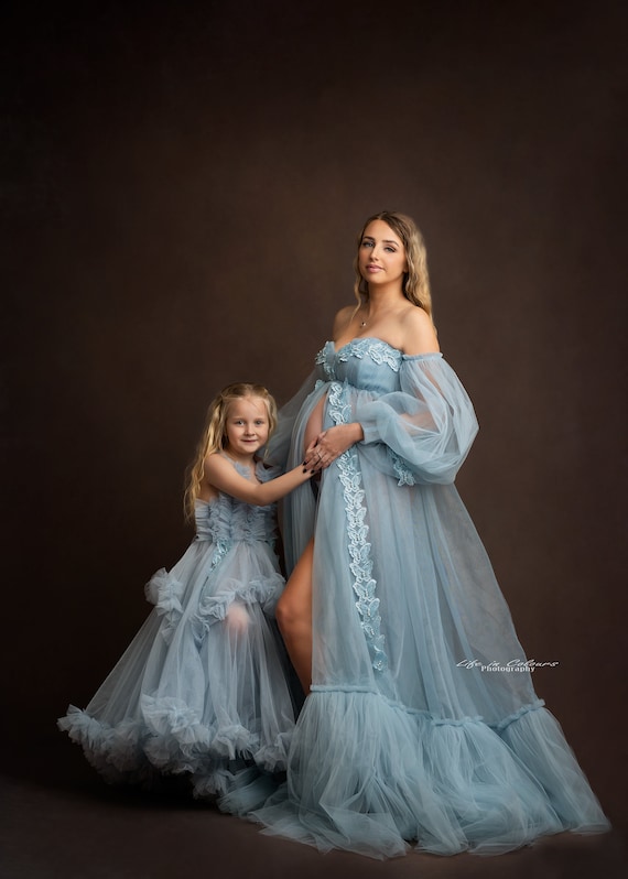 Buy RENTAL / HIRE Maternity / Photoshoot Baby Shower Dress in Blue  Butterfly One Size/ UK Only / Message First for Availability! Mummy and Me  Online in India - Etsy