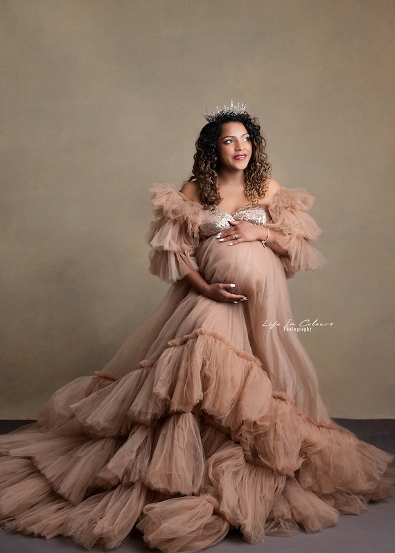 For Hire / Rental (MESSAGE FIRST) Maternity Photo Shoot Event Show Dress Beige Sequin Brown Sparkly One Size UK With Matching Girl Dress - Etsy For Hire / Rental (MESSAGE FIRST) Maternity Photo Shoot Event Show Dress Beige Sequin Brown Sparkly One Size UK With Matching Girl Dress - Etsy