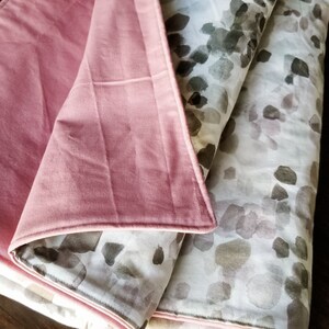 Handmade, Modern, Water Color Quilt, Wholecloth Baby Quilt, Baby Girl Quilt, Baby Quilt Blanket, Girl Blanket, Girl Quilt, Newborn, Gift