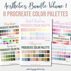 Aesthetic Procreate Color Palettes Bundle | Lettering | Digital Art | Illustration | Scenery Palettes | Pastel Palettes | Procreate Tools
