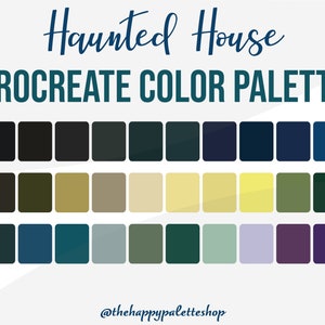 Haunted House Procreate Color Palette | Lettering | Digital Art | Halloween Color Palette | iPad Procreate | Spooky Fun Color Palette