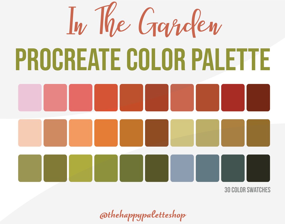 Floral Garden Procreate Palette | Spring Color Palette | Lettering ...